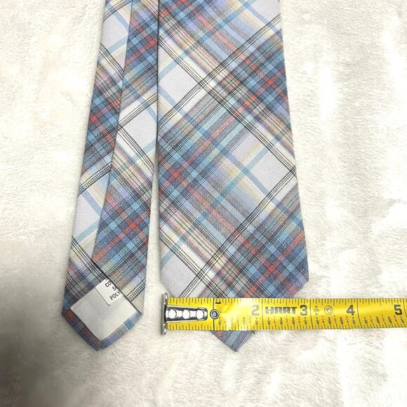 Vintage Pendleton Pen West Spring Plaid Men’s Tie 56”x3” Pastel Easter Blended - Picture 7 of 7